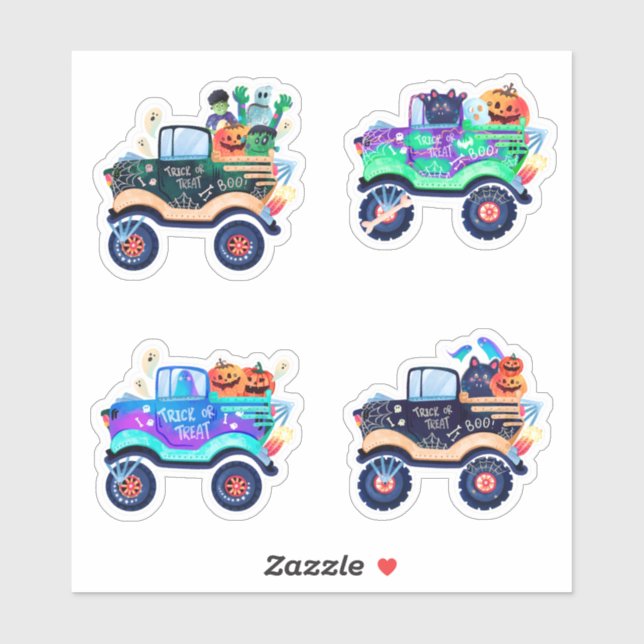 Spooky Monster Trucks Halloween (Sheet)