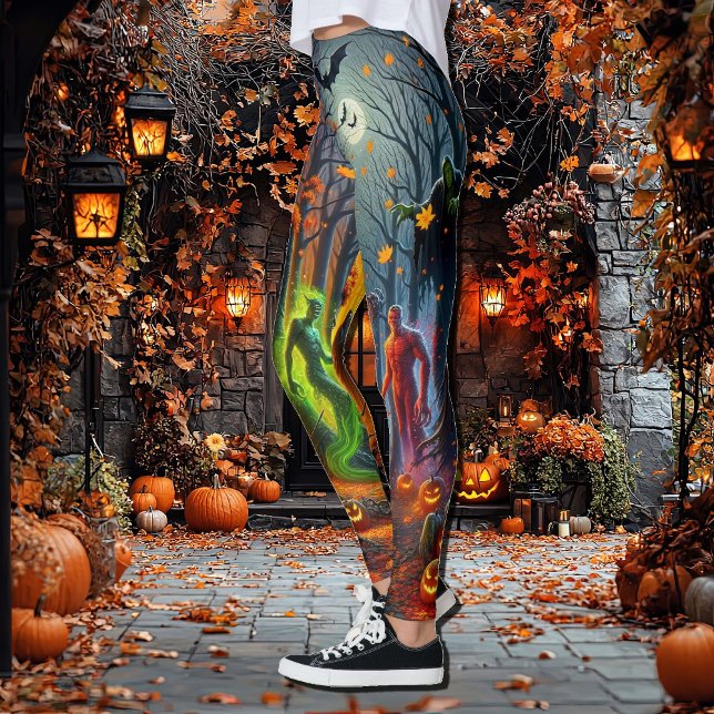 Spooky Monsters Halloween One of A Kind Leggings (Creator Uploaded)