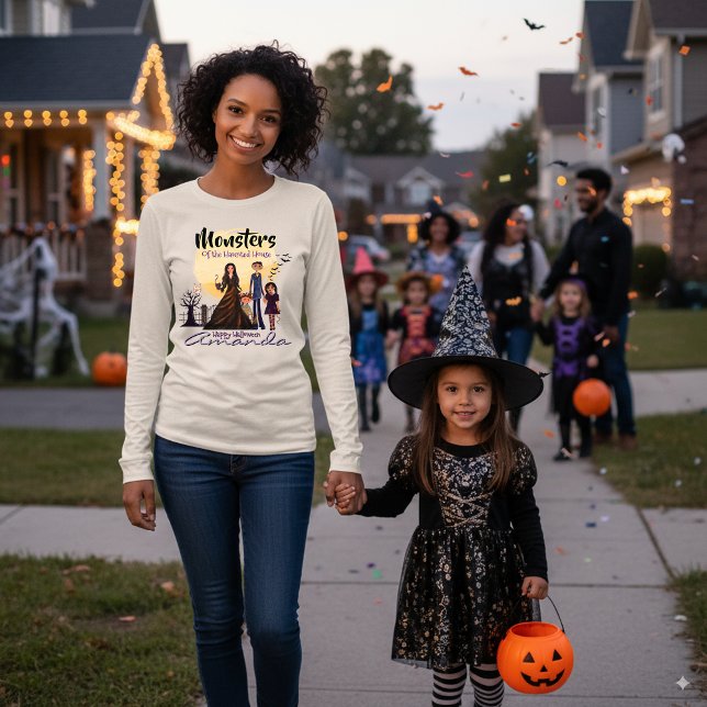 Spooky Monsters of the Haunted House  Tri-Blend Shirt (Spooky Monsters of the Haunted House Tri-Blend Shirt)