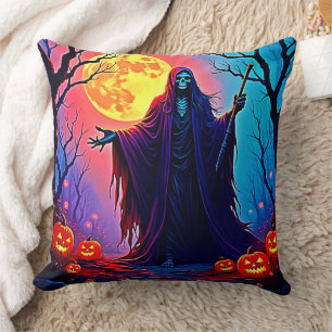 Spooky Moon Death's Call Design Cushion