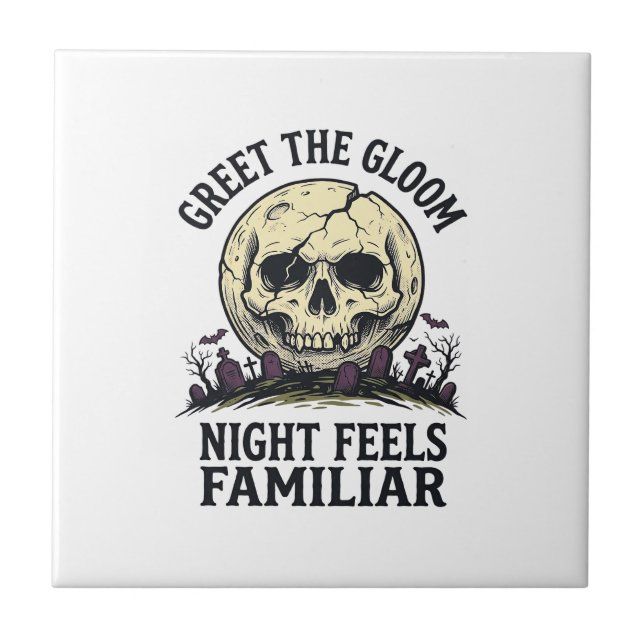 Spooky Moon Skull Halloween Graphic Shirt_1 Tile (Front)