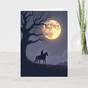 Spooky Moonlit Ride Card