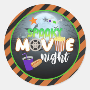 Spooky Movie Night Sticker