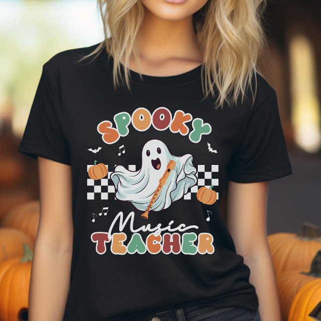 Spooky Music Teacher Cute Ghost T-Shirt (Creator Uploaded)