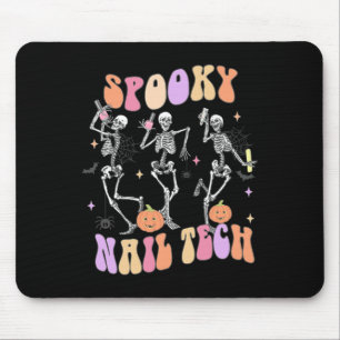Spooky Nail Tech Funny Skeleton Nail Tech Hallowee Mouse Pad