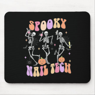 Spooky Nail Tech Funny Skeleton Nail Tech Hallowee Mouse Pad
