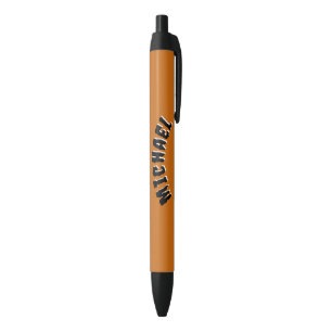 Spooky Name Pens (Dark Orange & Black)