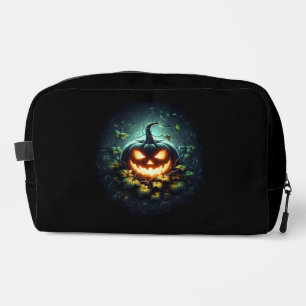 Spooky nature glowing Halloween pumpkin Dopp Kit