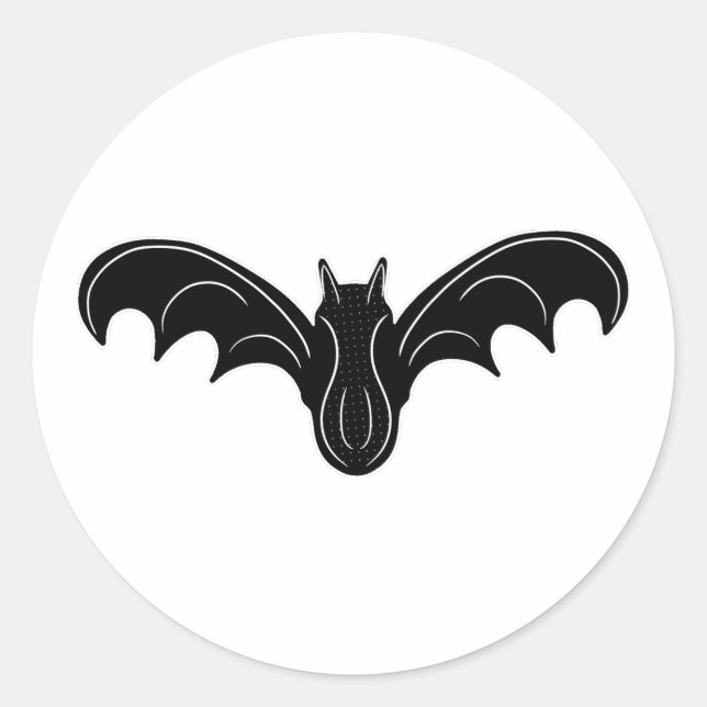 Spooky Night Bat Classic Round Sticker (Front)