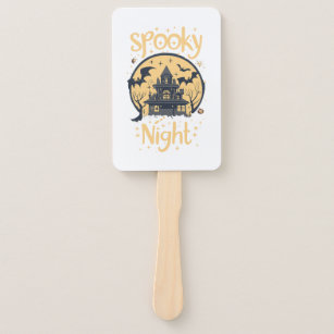 Spooky Night Halloween Hand Fan