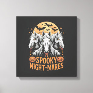 Spooky Night Mares Halloween Horse Canvas Print