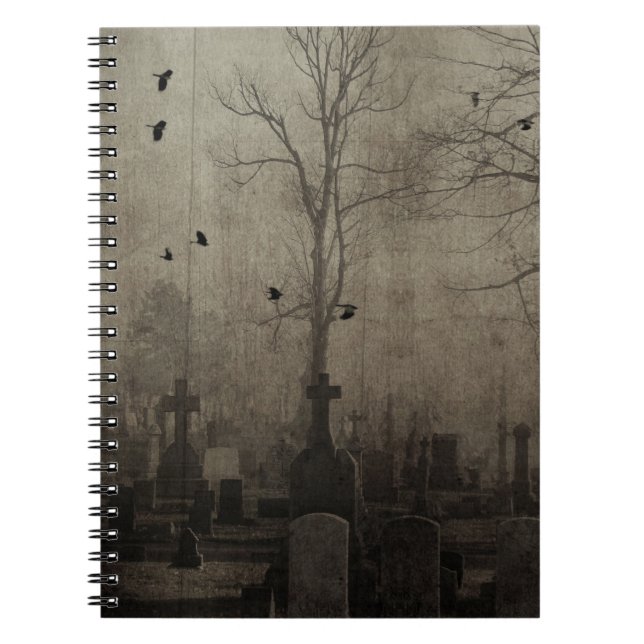 Spooky Night Of Crows Notebook (Front)