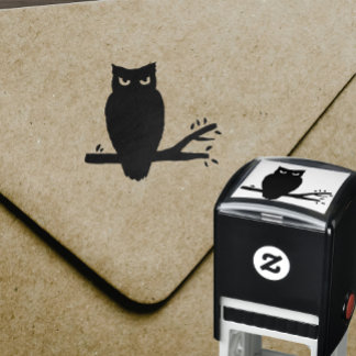 Spooky Night Owl Silhouette Self-inking Stamp