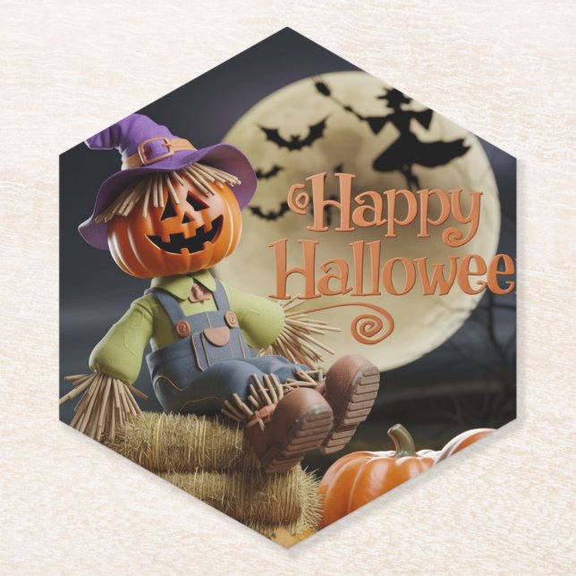 Spooky Night Pumpkin Coaster (Front)