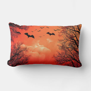 Spooky Night Scene Lumbar Cushion