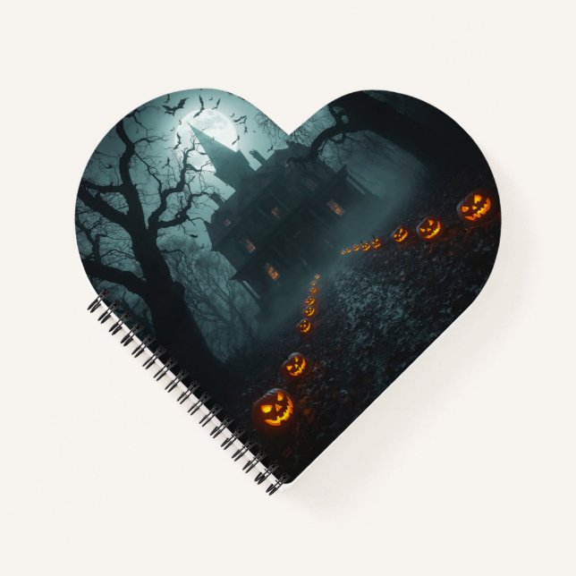 Spooky Night with Jack-o'-Lanterns Notebook (Front)