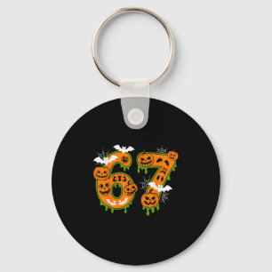 Spooky Number 67 In Halloween For Everyone Key Ring