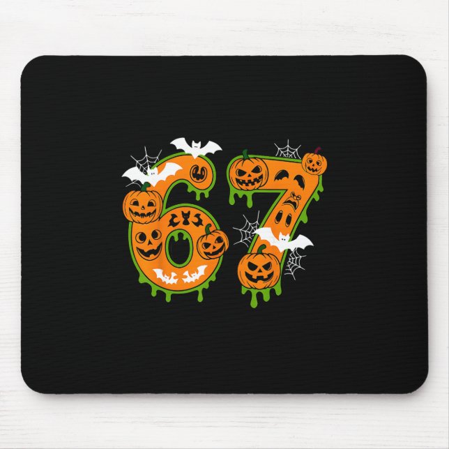 Spooky Number 67 In Halloween For Everyone  Mouse Pad (Front)