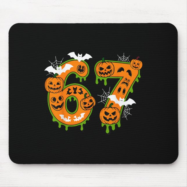 Spooky Number 67 In Halloween For Everyone  Mouse Pad (Front)