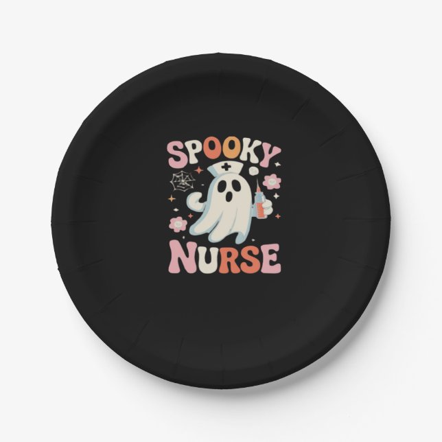 Spooky Nurse Classic T-Shirt_1 Paper Plate (Front)