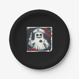 Spooky Nurse Ghost Haunted Hospital Crew Ghostly N Paper Plate