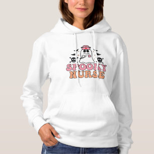 Spooky Nurse Halloween Costume Eerie Elegance Hoodie