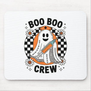 Spooky Nurse Halloween Cute Lace Ghost Boo Boo Cre Mouse Pad