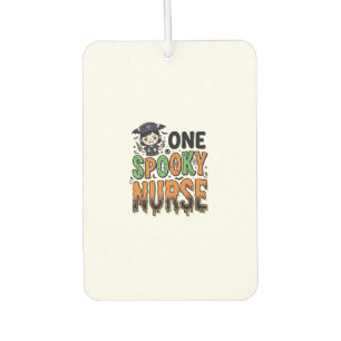 Spooky Nurse Halloween Vintage Engraving Design_1 Car Air Freshener