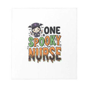 Spooky Nurse Halloween Vintage Engraving Design_1 Notepad