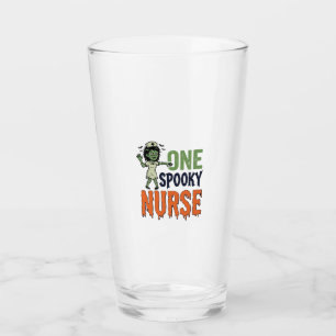 Spooky Nurse Halloween Vintage Vector Design_1 Glass