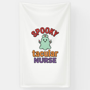Spooky Nurse Halloween Vintage Vector Shirt Design Banner