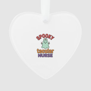 Spooky Nurse Halloween Vintage Vector Shirt Design Ornament