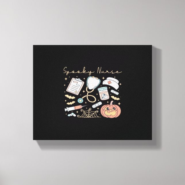 Spooky Nurse Life Oversized T-Shirt Canvas Print (Front)