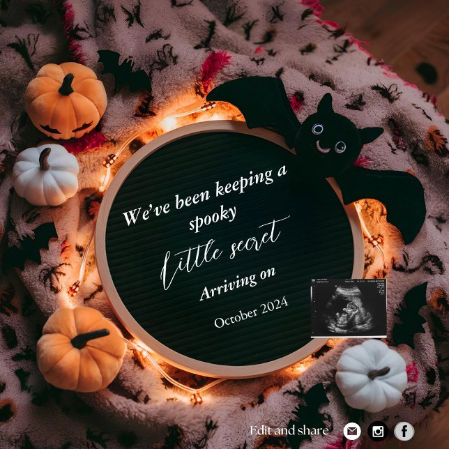 Spooky October digital pregnancy announcement  (Creator Uploaded)