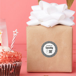 Spooky One 1st Birthday Classic Round Sticker