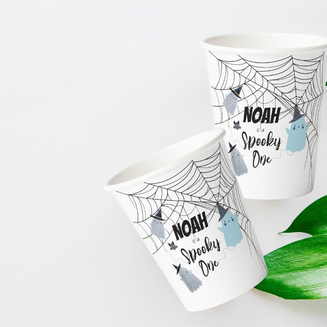 Spooky One | 1st Birthday Cups | Blue Ghosts (Creator Uploaded)