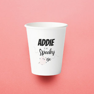 Spooky One 1st Birthday Cups Pink Ghost