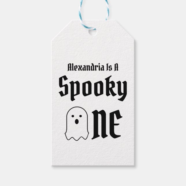 Spooky One 1st Birthday Gift Tags (Front)