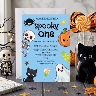 Spooky One 1st Birthday Halloween Party Invitation