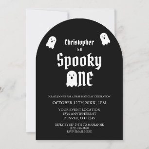 Spooky One 1st Birthday Invitation