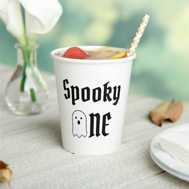 Spooky One 1st Birthday Paper Cups (Insitu)
