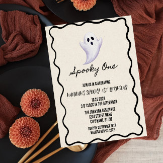 Spooky One 1st Birthday Party Invitaiton Invitation