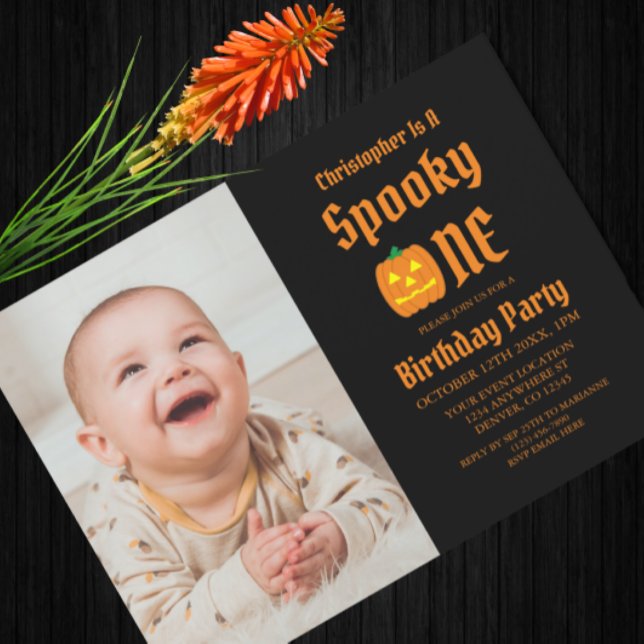 Spooky One 1st Birthday Postcard (Creator Uploaded)