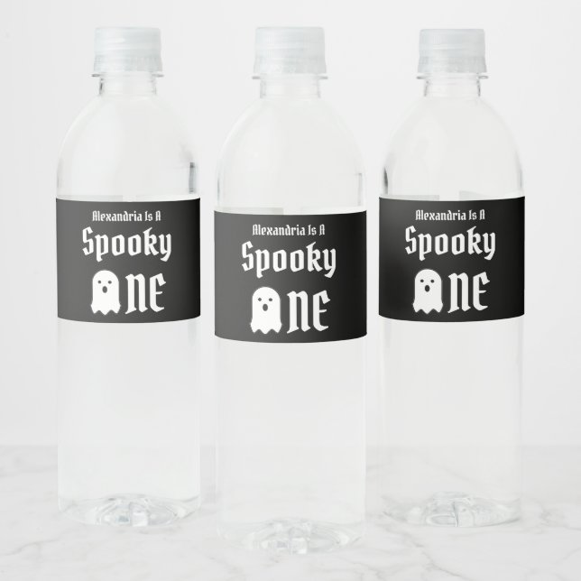 Spooky One 1st Birthday Water Bottle Label (Bottles)