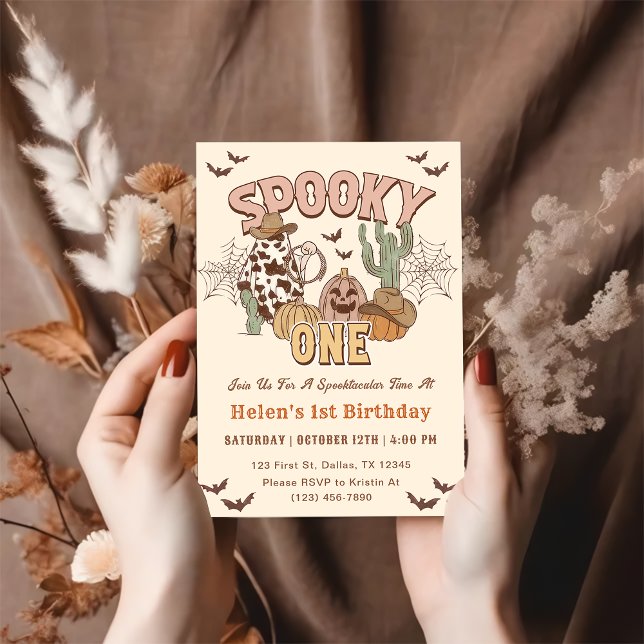 Spooky One 1st Birthday Western Party Invitation (Creator Uploaded)