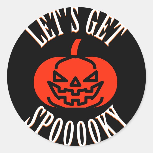SPOOKY ONE BIRTHDAY CLASSIC ROUND STICKER (Front)