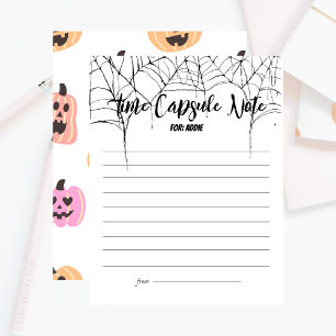 Spooky One   Birthday Time Capsule Note   Pink Card