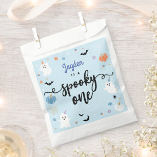 Spooky One Cute Blue Ghost Halloween 1st Birthday Favour Bags