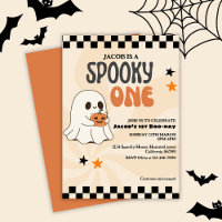 Spooky one cute ghost Retro boy first birthday