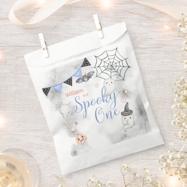 Spooky One Cute Halloween Ghost 1st Birthday Party Favour Bags (Clipped)